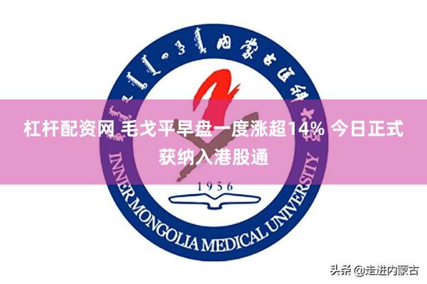 杠杆配资网 毛戈平早盘一度涨超14% 今日正式获纳入港股通