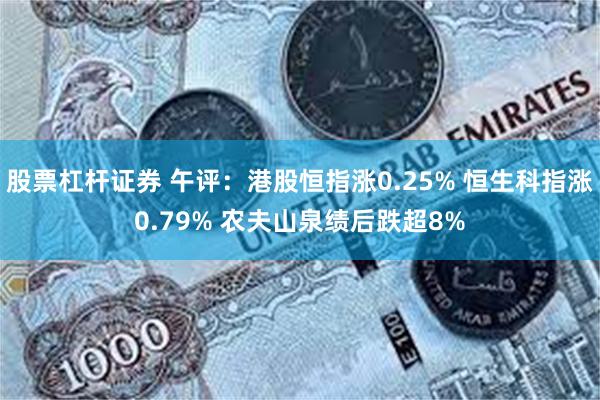 股票杠杆证券 午评：港股恒指涨0.25% 恒生科指涨0.79% 农夫山泉绩后跌超8%